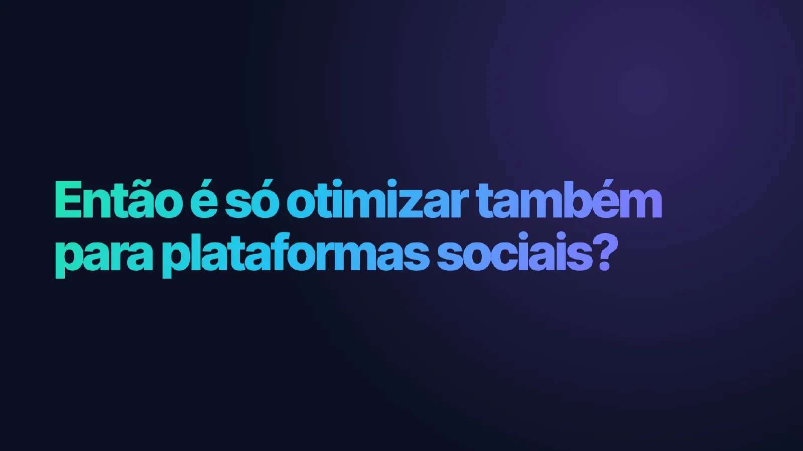 O tráfego sumiu. E agora? — slide 21