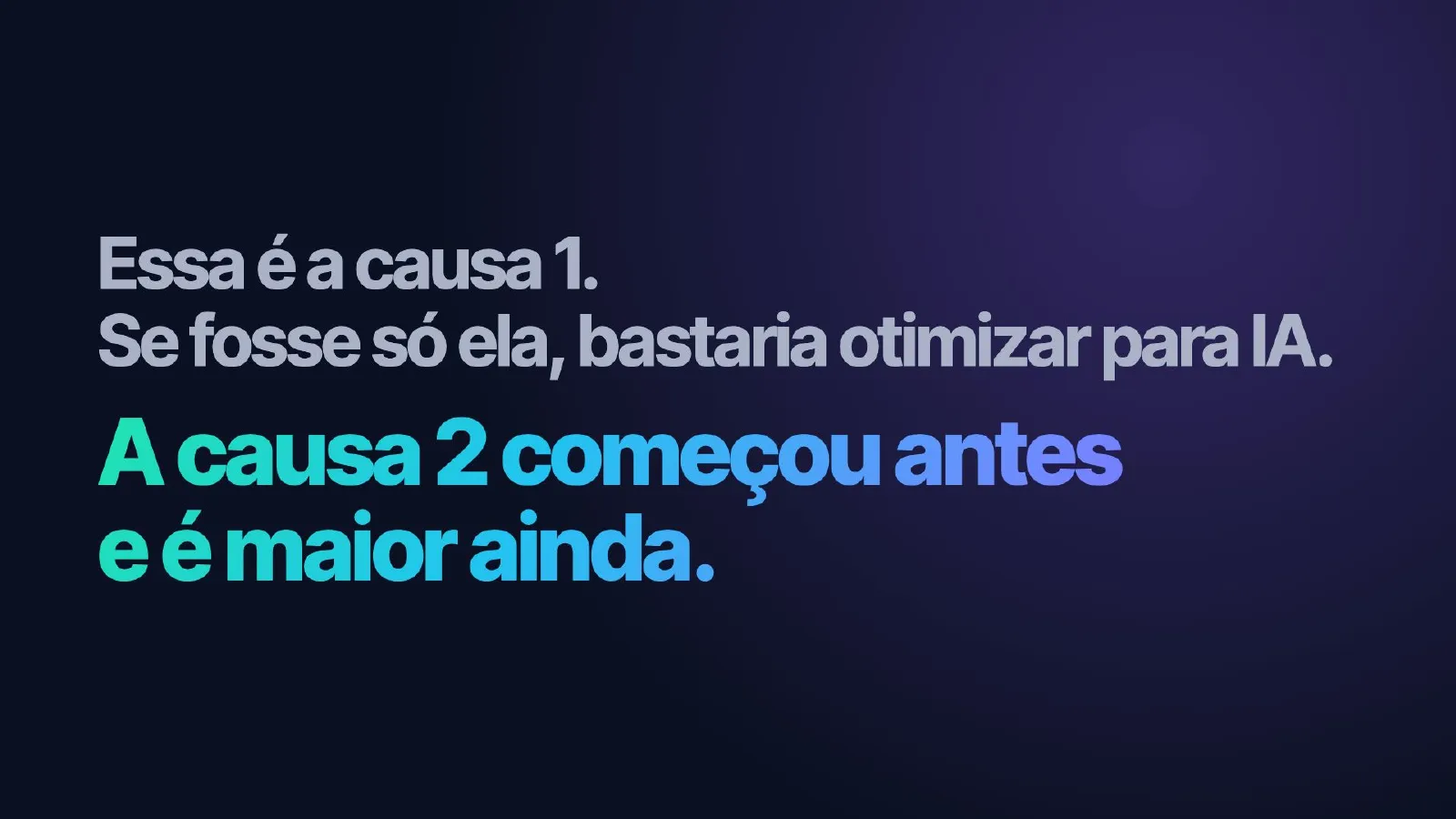 O tráfego sumiu. E agora? — slide 17