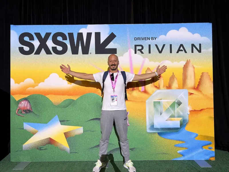Anderson Fagundes no painel do SXSW 2025, em Austin